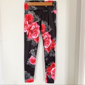Brand New Girls JUSTICE rose lace legging - NWT